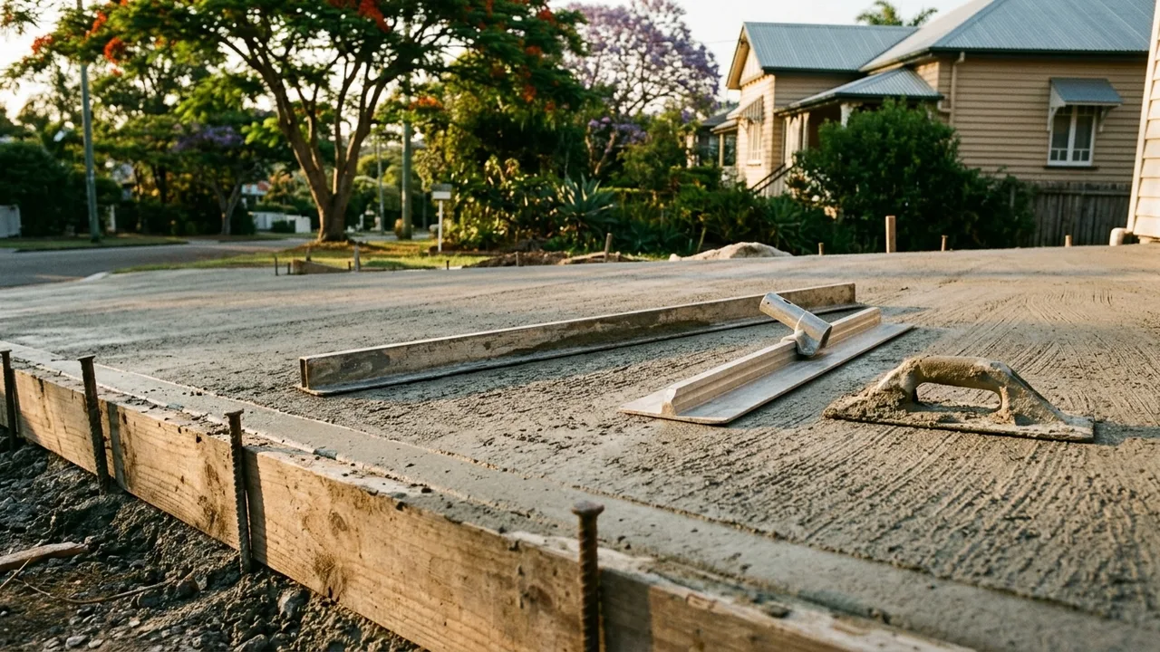 Brisbane concreting detail relevant to "What actually drives the cost of a concrete slab in Brisbane's western suburbs?"
