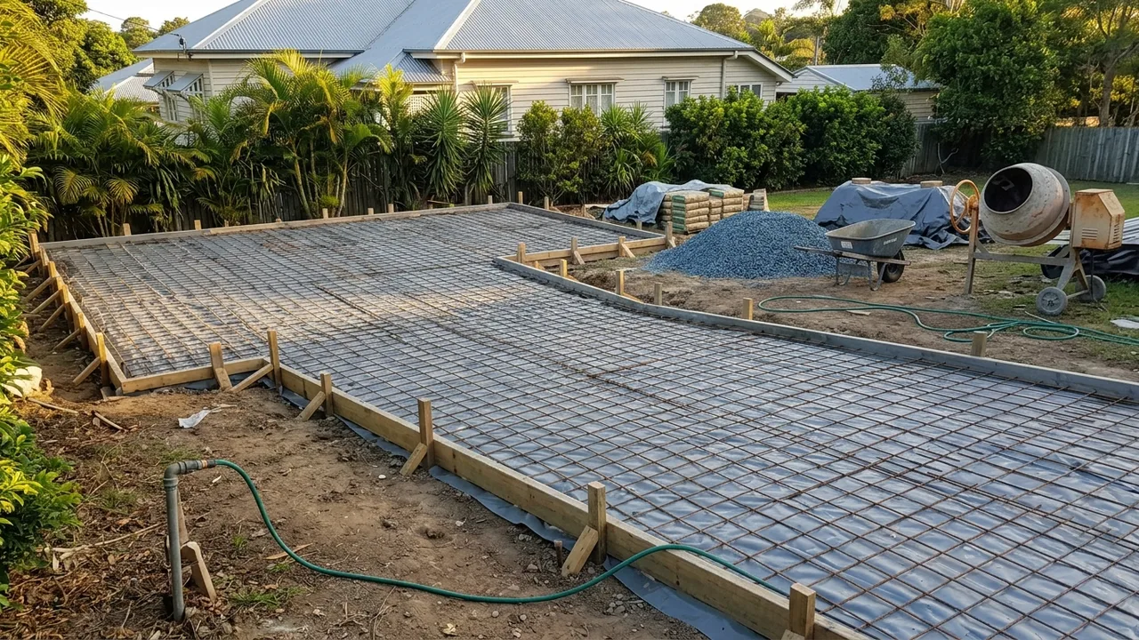 Brisbane concreting context shot for "Can you pour your own concrete slab or is it a job for a pro?"