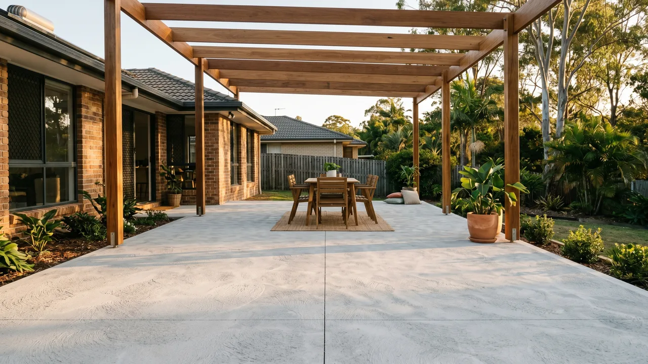 Outdoor Entertaining Slab in Chelmer