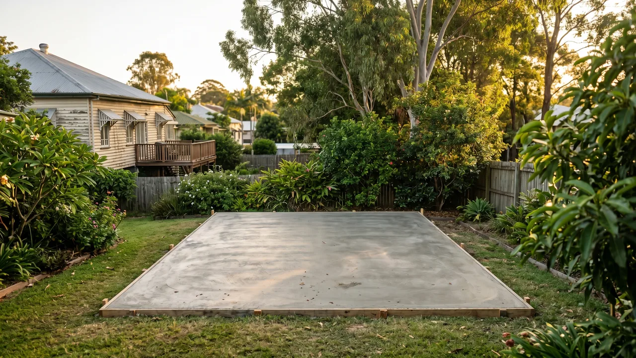 Shed and Garage Slab in Chelmer